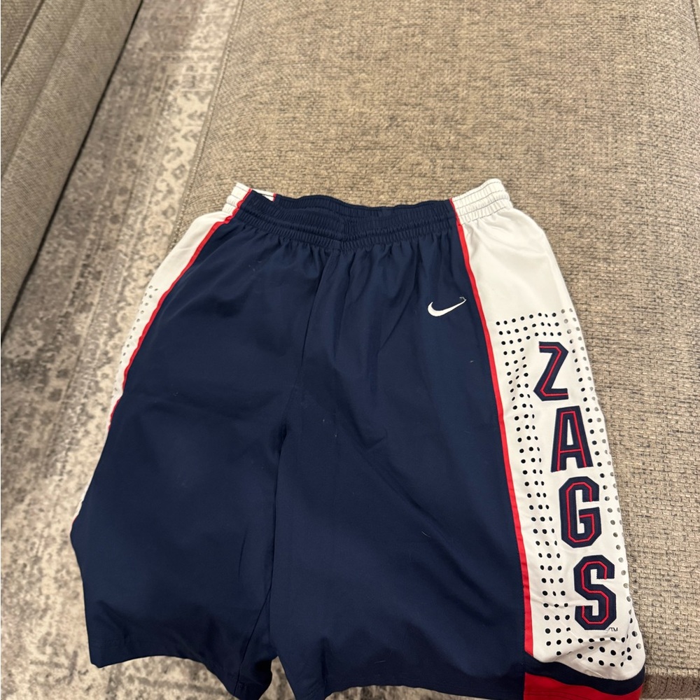 Nike Navy and White ZAGS Shorts with Red Trim